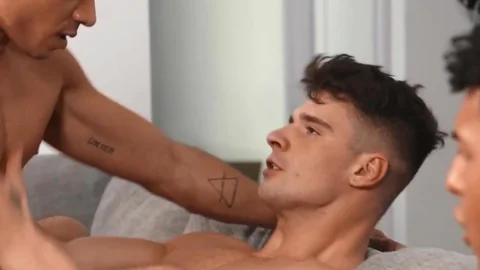 Str8ToGay - Inked & muscle gay voyeur toys indoor